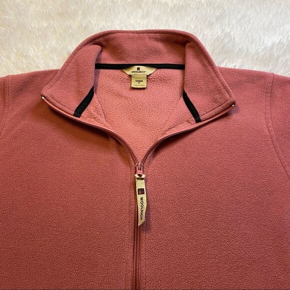 Woolrich Dusty Rose Fleece Full Front Zipper Jacket Size Medium - Picture 3 of 11